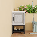 Modern Freestanding Bathroom Vanity With Ceramic Sink, Hot And Cold Faucet, 1 Door Cabinet & Open Shelf by HouseOfZazla