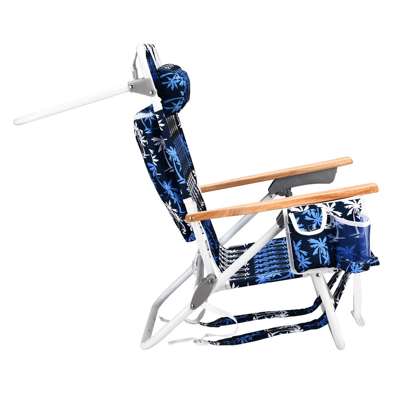 1PCS Backpack Beach Chairs for Adults Beach towel backpack beach chairs for adults 5 position chair with pouch folding lightweight positions back pack 13 inch high