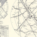 Vintage Map of the Bryan Air Force Base Vicinity, 1951