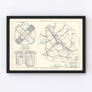 Vintage Map of the Bryan Air Force Base Vicinity, 1951