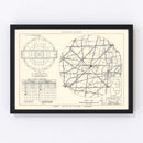Vintage Map of the Chanute Air Force Base Vicinity, 1951