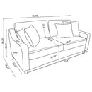 Mahaffey - 2 Piece Track Arm Living Room Set - Beige by HouseOfZazla