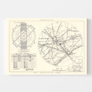 Vintage Map of the Ellington Air Force Base Vicinity, 1953