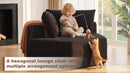 54-inch Modern-style Hexagonal Single Lounge Chair by HouseOfZazla