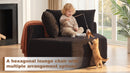 54-Inch Modern-Style Hexagonal Lounge Chair