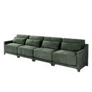 Elegant Sofa With Ergonomic Design And Lumbar Pillows by HouseOfZazla
