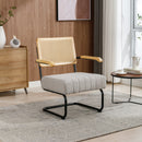 Accent Chair - Modern Industrial Slant Armchair with Metal Frame - Premium High Density Soft Single chair for Living Room Bedroom