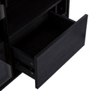 Modern Minimalist Style LED Curio Cabinet With Tempered Glass Door, Metal Legs by HouseOfZazla