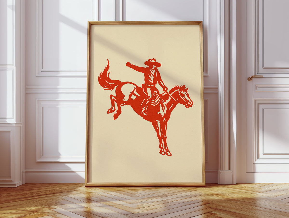Retro Rodeo Cowboy Print, photo 9 of 19