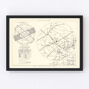 Vintage Map of the Foster Air Force Base Vicinity, 1951