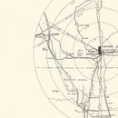 Vintage Map of the Francis E. Warren Air Force Base Vicinity, 1952