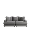86.6 Inch Corduroy 3-seater sofa With 3 back pillows, 2 toss pillows and two ottoman, Comfy Sofa- Deep Seat Couch for Living Room