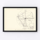 Vintage Map of the Francis E. Warren Air Force Base Vicinity, 1952