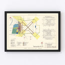 Vintage Map of Goodfellow Air Force Base, 1952