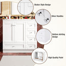 Shaker Free Standing Bathroom Vanity Cabinet & Sink, Soft Close Drawers, Soft Close Doors