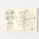 Vintage Map of the Greenville Air Force Base Vicinity, 1951