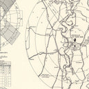 Vintage Map of the Greenville Air Force Base Vicinity, 1951