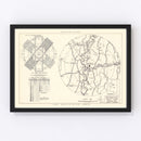 Vintage Map of the Greenville Air Force Base Vicinity, 1951
