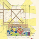 Vintage Map of Harlingen All-Valley Air Force Base, 1951
