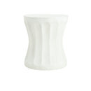 Outdoor Round Concrete Antique White Side Table