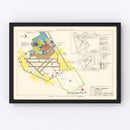 Vintage Map of James Connally Air Force Base, 1952