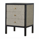 Nightstand, 3 Drawer - Black by HouseOfZazla