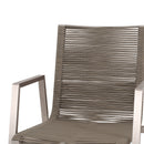Outdoor Modern Aluminum Dining Chair Set With Rope Sea (Set of 2) by HouseOfZazla
