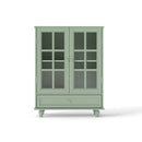 Minimalist Buffet Cabinet With Double Glass Doors And Drawer by HouseOfZazla