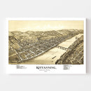 Vintage Map of Kittanning, Pennsylvania 1896