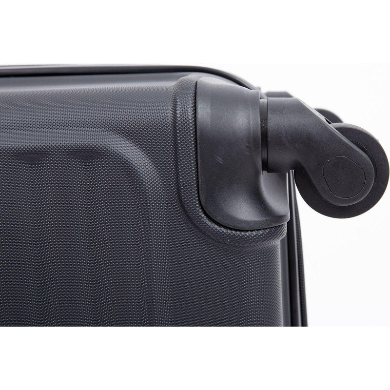 3 Piece Luggage Sets ABS Lightweight Suitcase with Two Hooks, Spinner Wheels, TSA Lock, (20/24/28) Black