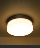 Flux 11"W 1-Light LED Flush Mount Light Fixture Satin Silver Finish by Maxim