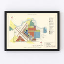 Vintage Map of Keesler Air Force Base, 1950