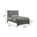 Blaze - Modern Bed With LED Headboard by HouseOfZazla