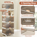 3/4/5/6-Cube Stackable Storage Bins with Detachable Wheels