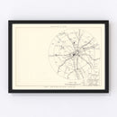 Vintage Map of the Lackland Air Force Base Vicinity, 1950