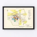 Vintage Map of Laughlin Air Force Base, 1951