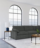 Collins Modular Armless Chair Dark Grey