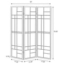 Colby - 3-Panel Folding Floor Screen - Brown / White