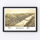 Vintage Map of Kittanning, Pennsylvania 1896