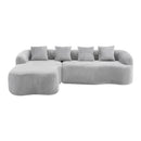 Modular L-Shape Sectional Sofa With Curved Chaise by HouseOfZazla