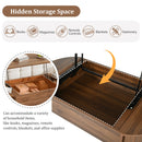 Lift Top Coffee Table With Hidden Compartment, Modern Oval Lift Tabletop For Home Living Room by HouseOfZazla