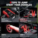 Portable 12V Car Jump Starter, Battery Charger, Air Pump (LED Display)