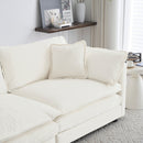 Sofa Set of 2 Chenille Couch, 2+3 Seater Sofa Set Deep Seat Sofa