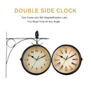 12"H Indoors/Outdoors Double Sided Clock by JHY DESIGN