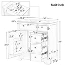 Bathroom Vanity With Sink Top, Cabinet With Door And 2 Drawers - White by HouseOfZazla