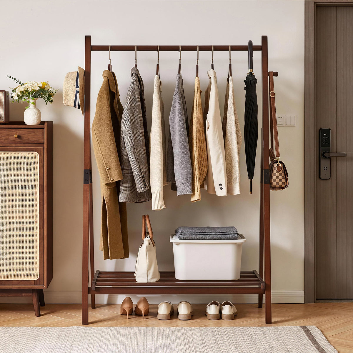 Heavy-Duty Solid Wood Freestanding Clothes Rack, photo 4 of 10