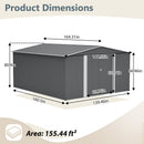 12×14 ft Outdoor Metal Storage Shed by HouseOfZazla