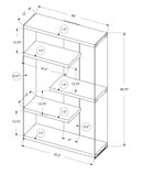 5-Tier Glossy White Bookshelf for Office and Home by HouseOfZazla