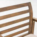 Outdoor Acacia Wood Club Chairs, 2-Piece Set - Natural Stained / White by HouseOfZazla