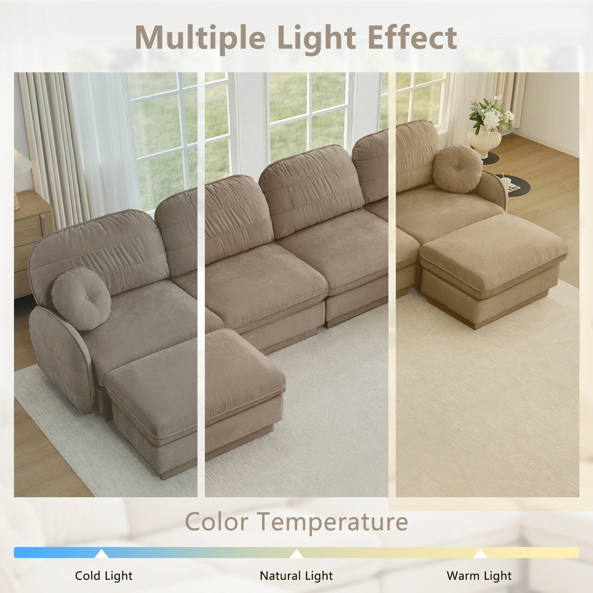105" Chenille Cloud 3-Seater Sofa, photo 5 of 10